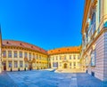 The large courtyard of New Town Hall of Brno, Czech Republic