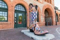 Large Cowboy Boot Sculpture in Cheyenne, Wyoming Royalty Free Stock Photo
