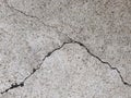 Large crack on a painted wall