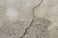 Large crack in the wall of the house Royalty Free Stock Photo