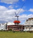 Large crane on building site