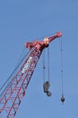 A large crane reaches for the sky Royalty Free Stock Photo