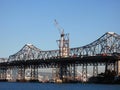 Large Crane works on building section of new bay bridge