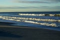 Crashing waves at sunrise gulf of mexico