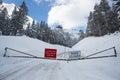 Road Closed for Avalanche Control Royalty Free Stock Photo