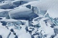 Large crevasses and seracs on the Aletsch Glacier Royalty Free Stock Photo