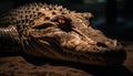 Large crocodile resting in the swamp water generated by AI Royalty Free Stock Photo