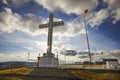a large cross built in honor of the heroes Royalty Free Stock Photo