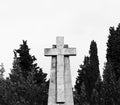 Large cross in white tones Royalty Free Stock Photo