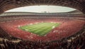 Large crowd cheers athlete success on soccer field at championship generated by AI Royalty Free Stock Photo