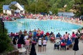 Large Crowd Of Parents Watches Swim Meet