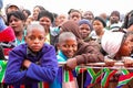 A large crowd of young African American people at a fun event outdoor concert