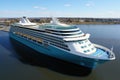 Large cruise liner ship aerial top view Royalty Free Stock Photo