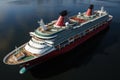 Large cruise liner ship aerial top view Royalty Free Stock Photo