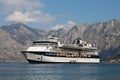 Large cruise ship Celebrity Constellation in Boka Kotorska Bay. Montenegro Royalty Free Stock Photo