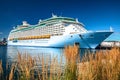 Large cruise ship on dock in Oslo Royalty Free Stock Photo