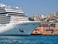 Large cruise ship MSC MAGNIFICA at Istanbul coast