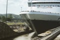 Large Cruise Ship Passing Through Gatun Locks At Panama Canal Royalty Free Stock Photo