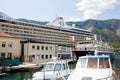 Large cruise ship Riviera in Boka Kotorska Bay.