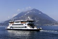 Large cruise tourist ship on Lake Garda, located in the Lombardy region Royalty Free Stock Photo