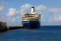 A large cruiseship calling at kingstown, st. vincent Royalty Free Stock Photo