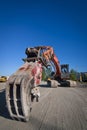 Large Crushing jaws on excavator Royalty Free Stock Photo