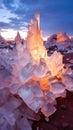 a large crystal formation in a desert