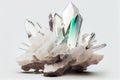 Large crystal on a white background. Generative AI, Generative, AI