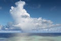 Large cumulonimbus over tropical ocean Royalty Free Stock Photo