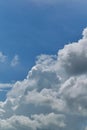 A Large Cumulus Cloud Against A Clear Blue Sky