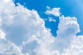 A Large Cumulus Cloud On A Blue Sky On A Sunny Day. Space For Text