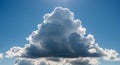 Large Cumulus Cloud Illuminated by Sunlight Against a Clear Blue Sky white cloud Royalty Free Stock Photo