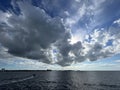 Large Cumulus Clouds Over Ocean