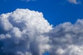 Cumulus storm cloud in blue sky