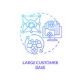 Large customer base concept icon