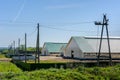 A large dairy farm for feeding and milking cows