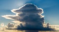 Dramatic Cumulonimbus Cloud Formation with Sun Rays Breaking Through storm cumulus Royalty Free Stock Photo