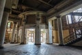 Large dark hall of old abandoned cinema theater Royalty Free Stock Photo