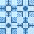 Large dark and light blue square cube pattern background Royalty Free Stock Photo