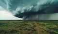 Dramatic Storm Over Prairie Landscape Royalty Free Stock Photo