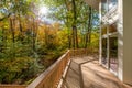 Large Deck on Home in the Woods Royalty Free Stock Photo