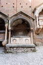 Large decorative stone arch with pillars Royalty Free Stock Photo