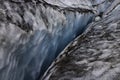 Large Crevice in Icelandic Glacier