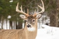 Large deer with large antlers Royalty Free Stock Photo