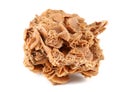 Large Desert Rose crystal of gypsum and sand. Royalty Free Stock Photo