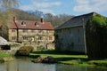 Riverside Country House and Barn Royalty Free Stock Photo