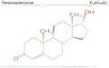 Molecule of Testosterone Royalty Free Stock Photo
