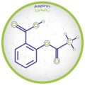 Infographic of the molecule of Aspirin Royalty Free Stock Photo