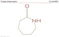 Molecule of Caprolactam Royalty Free Stock Photo