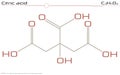 Molecule of Citric acid Royalty Free Stock Photo